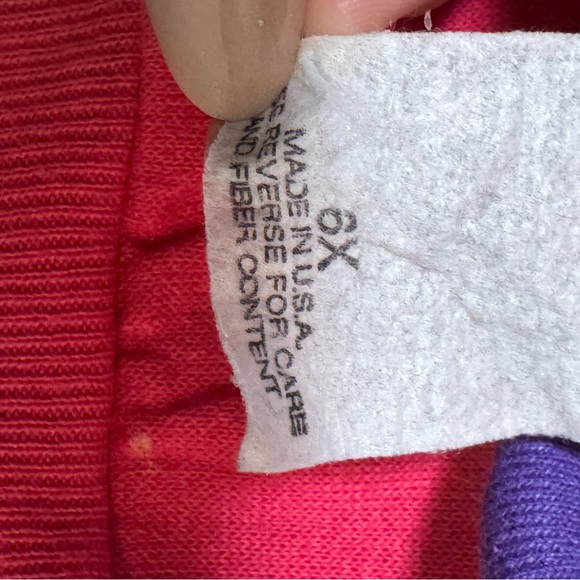 Vintage Disney 101 Dalmations Crewneck Fleece Sweatshirt pink purple 6X - Picture 5 of 9